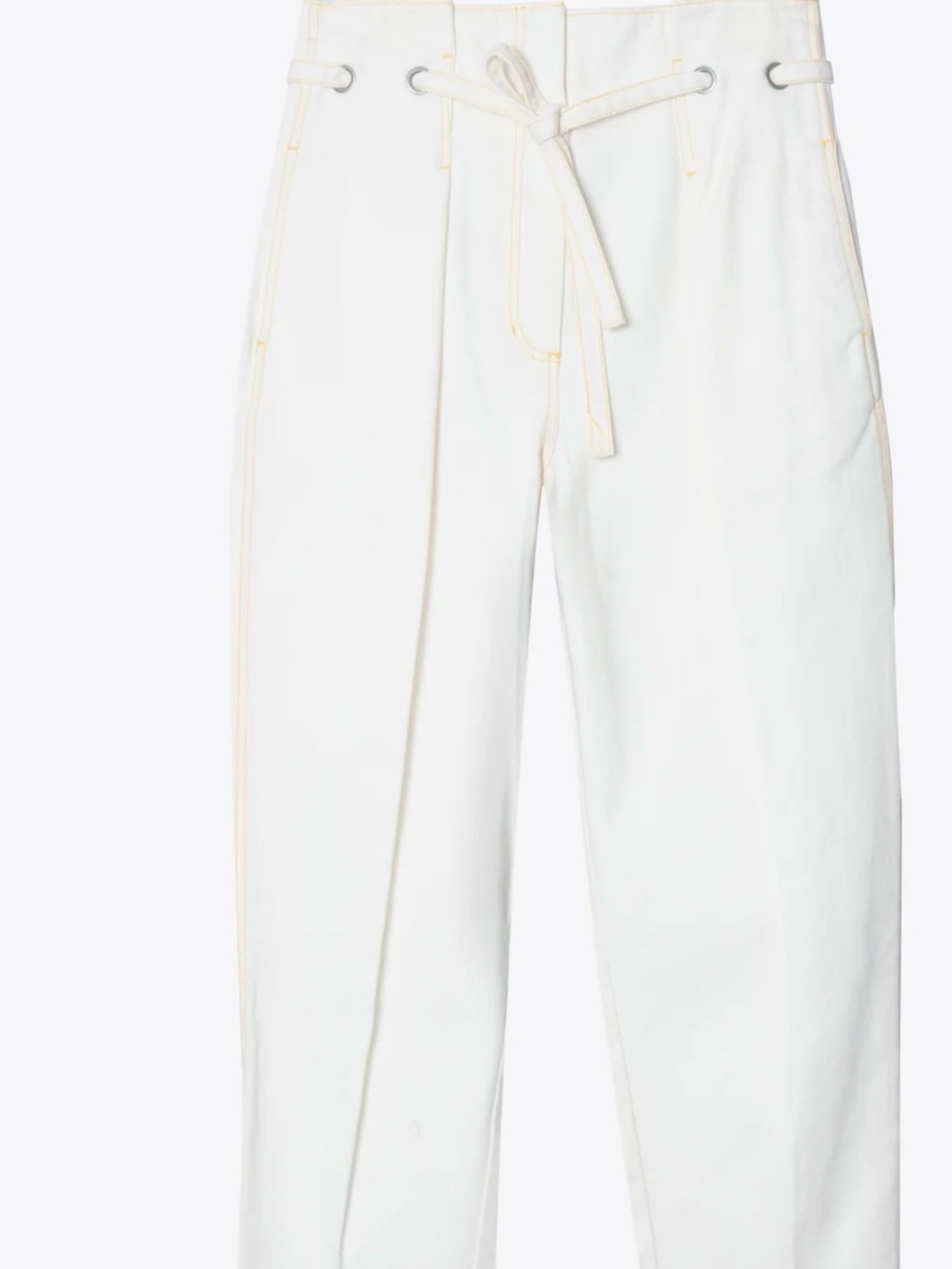 3.1 Phillip Lim White High-Rise Jeans with Contrast Stitching